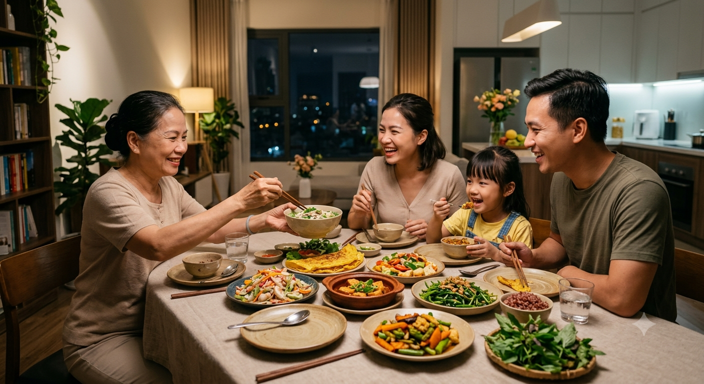 Khám phá bối cảnh và nhu cầu chọn món chay cho bữa tối gia đình hiện đại