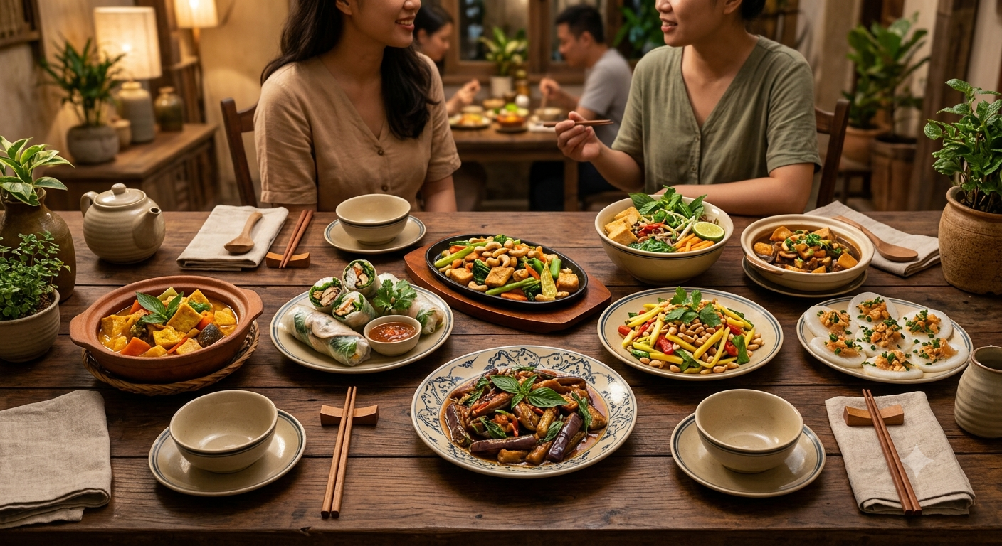 Xây dựng thực đơn tối phong phú và hài hòa với các món ăn đặc sắc