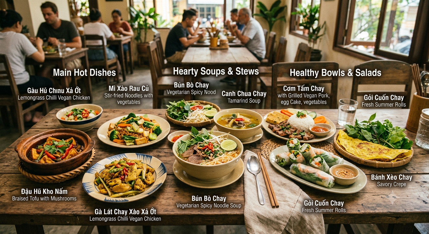 Khám phá các nhóm món chính trong thực đơn